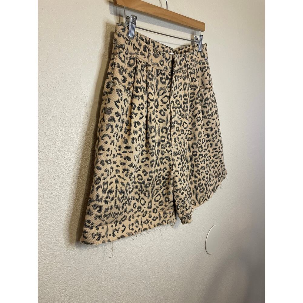 Free People We The Free Dog Town Cheetah Print High Waisted Boho Shorts Size 30 - Picture 11 of 14